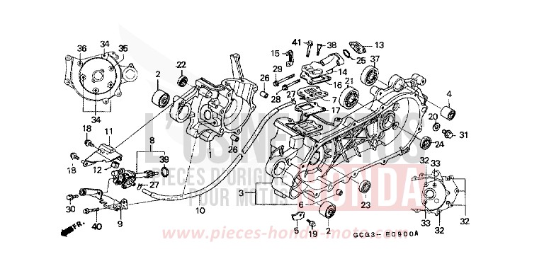 KURBELGEHAEUSE/OELPUMPE von CB1300 Super Bold'or ABS SQUASH ORANGE (YR216) von 1999